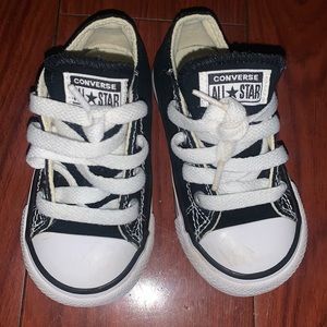 Black and white Converse for an Infant
